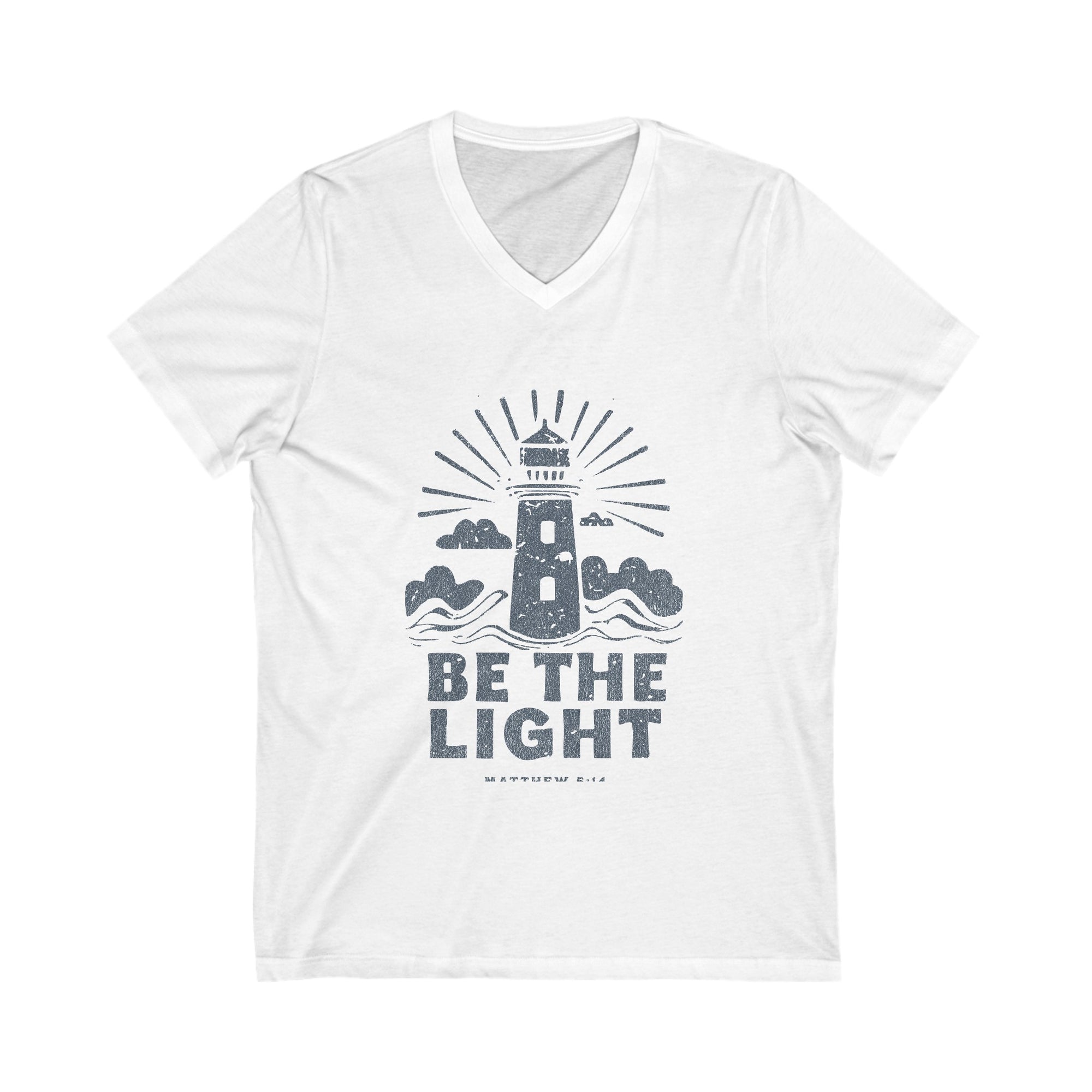 Be The Light Bible Verse Unisex V-Neck Shirt