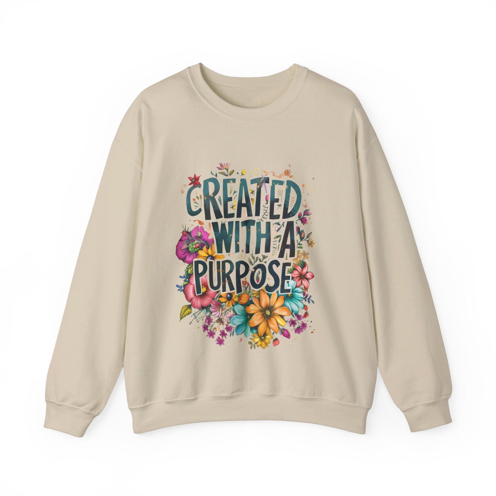 Created with a Purpose love Christian Sweatshirt