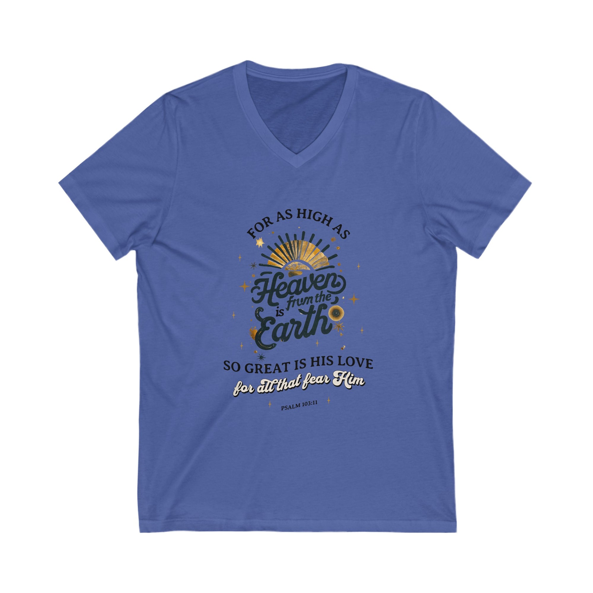 V-Neck Tee Heaven Shirt With Sayings