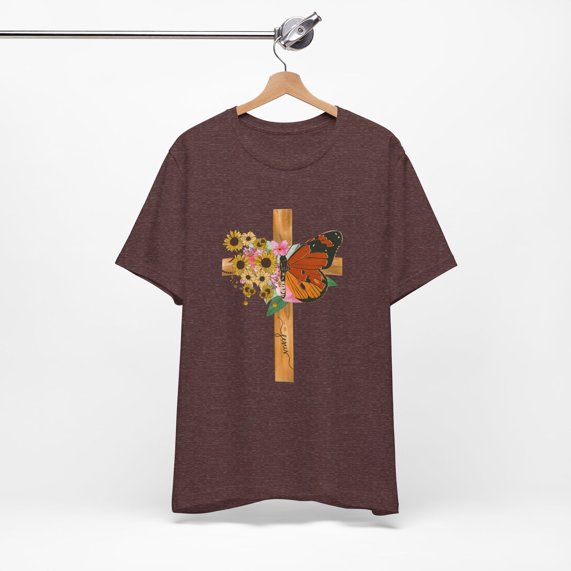 Jesus Butterfly Cross Christian T-shirt