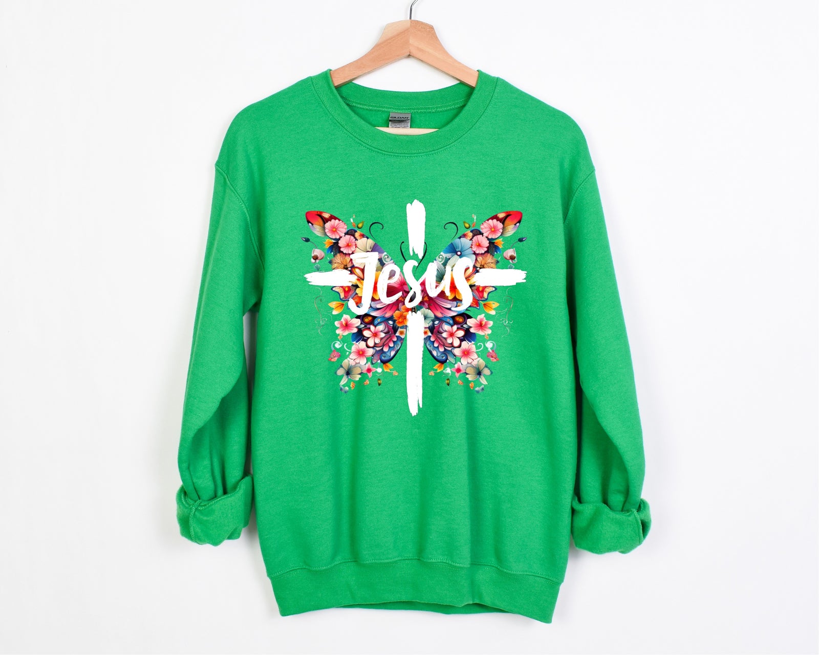 Jesus Cross Butterfly Sweatshirt