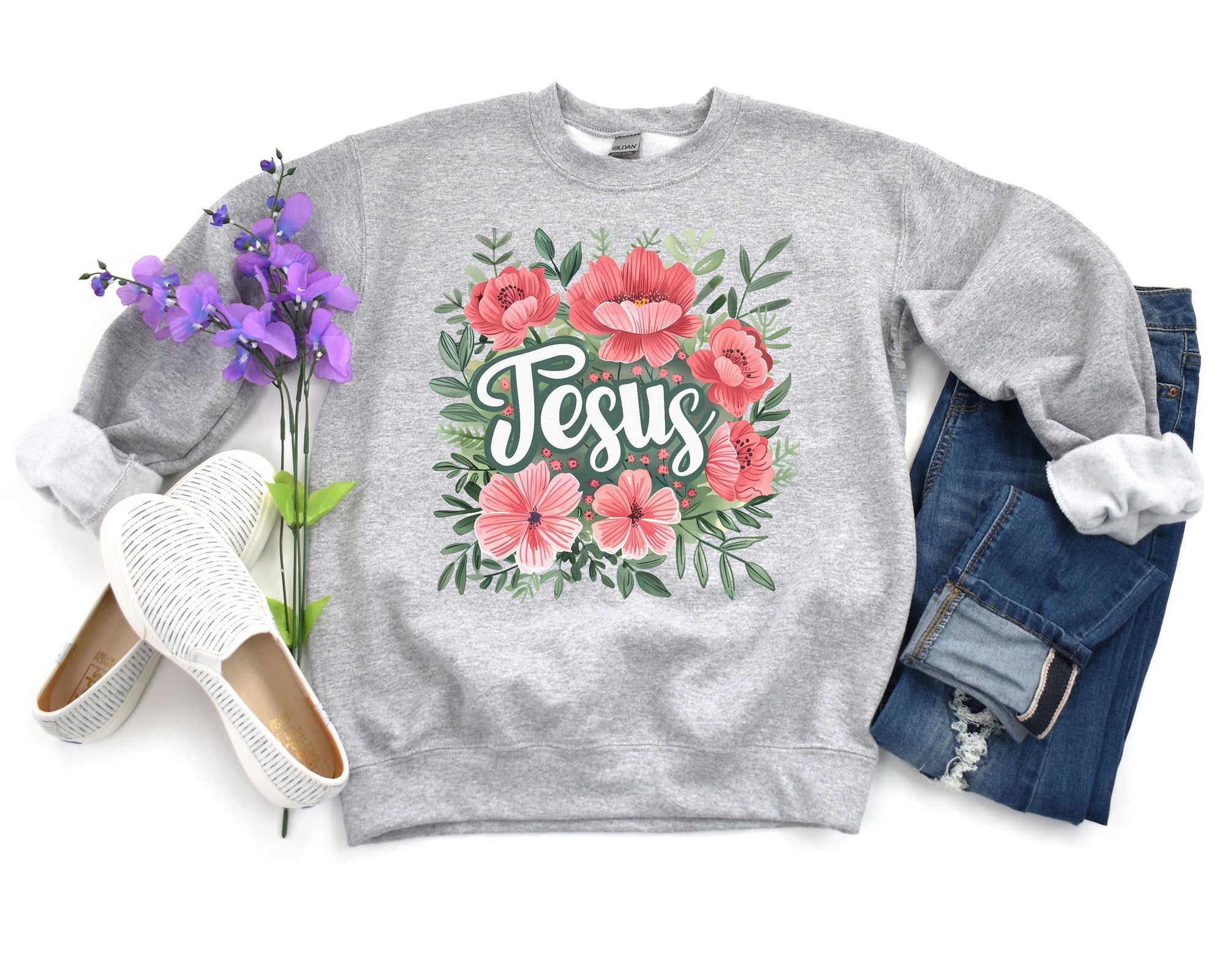 Jesus Flower Sweatshirt