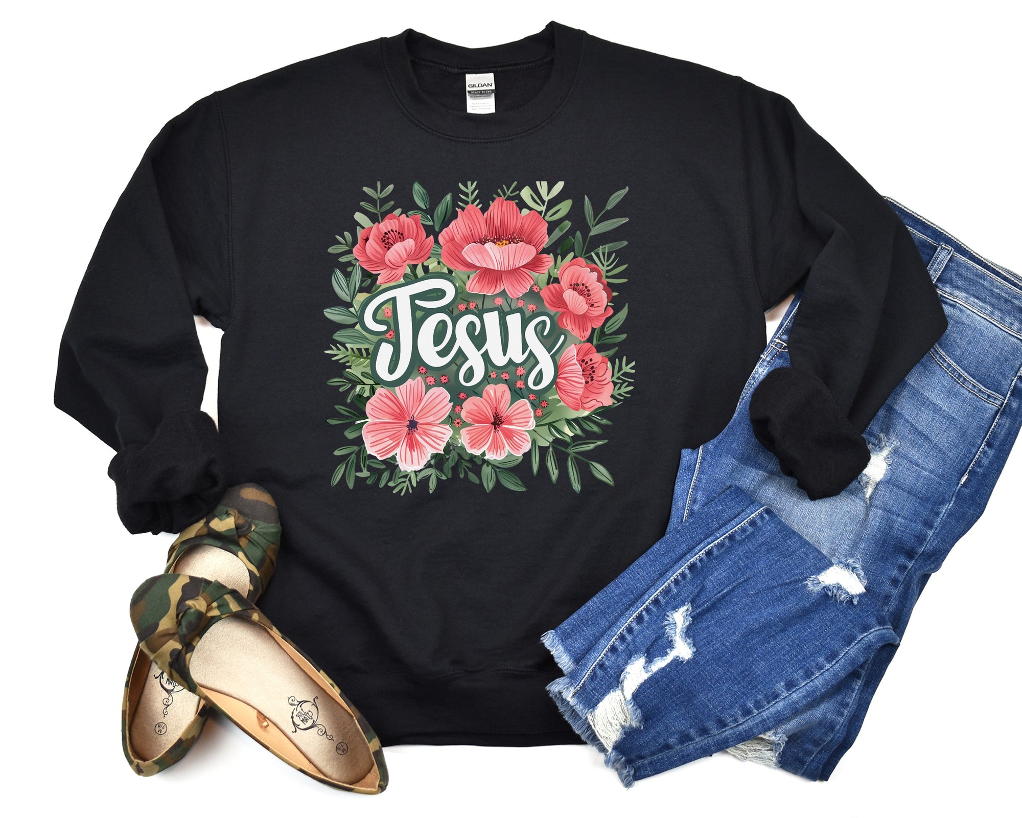 Jesus Flower Sweatshirt