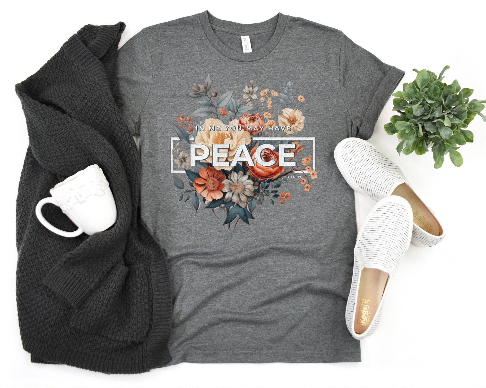 Peace Shirt, Dark Grey Heather