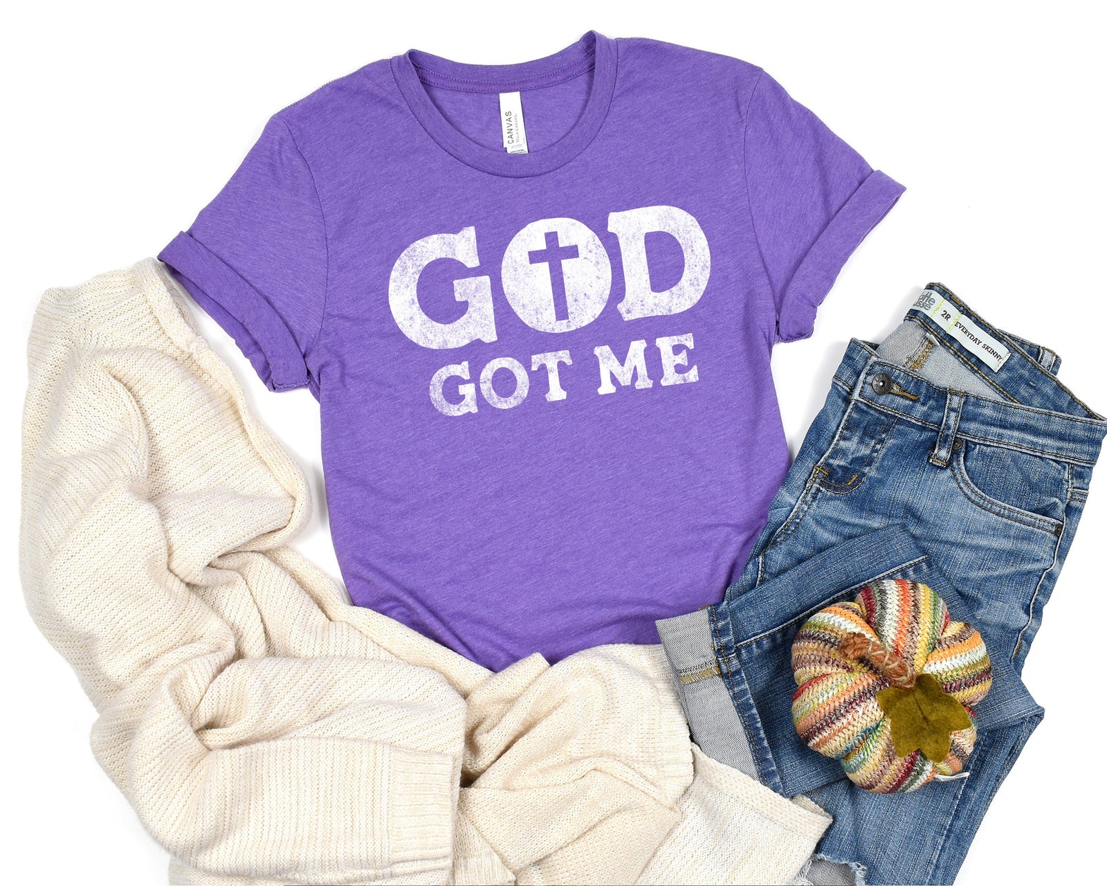 Inspirational Shirt - God Got Me Cross Short Sleeve Tee