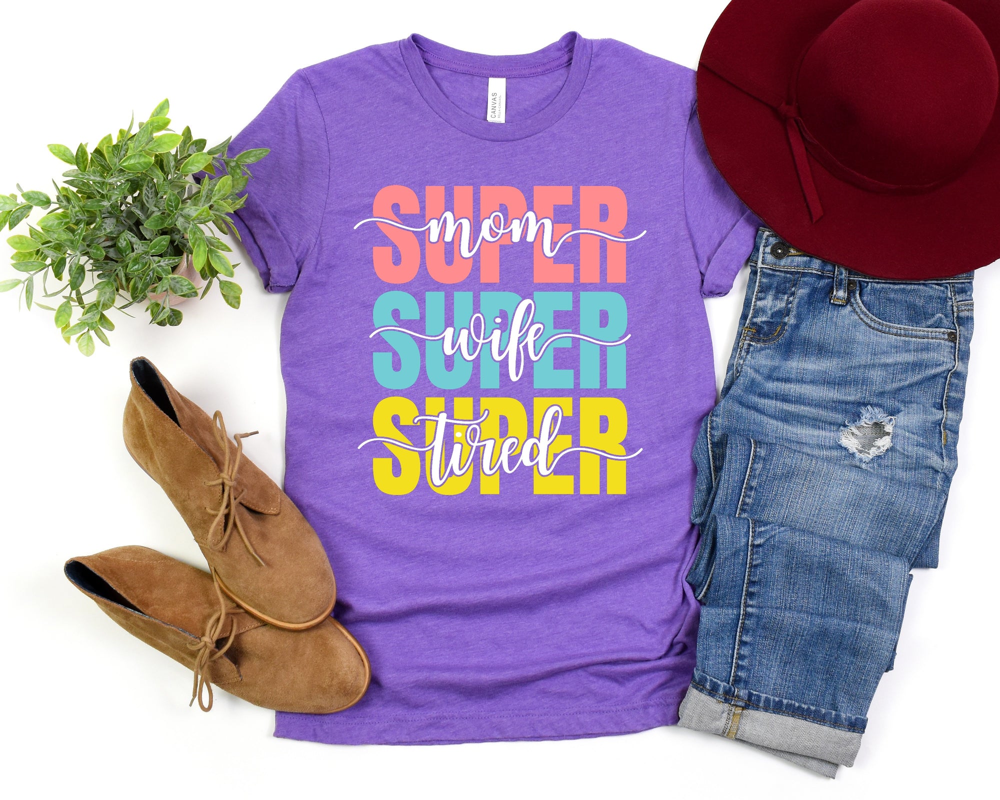 Super Mom Shirt, Super Wife T-shirt, Super Tired T shirt, Funny mom Shirt,