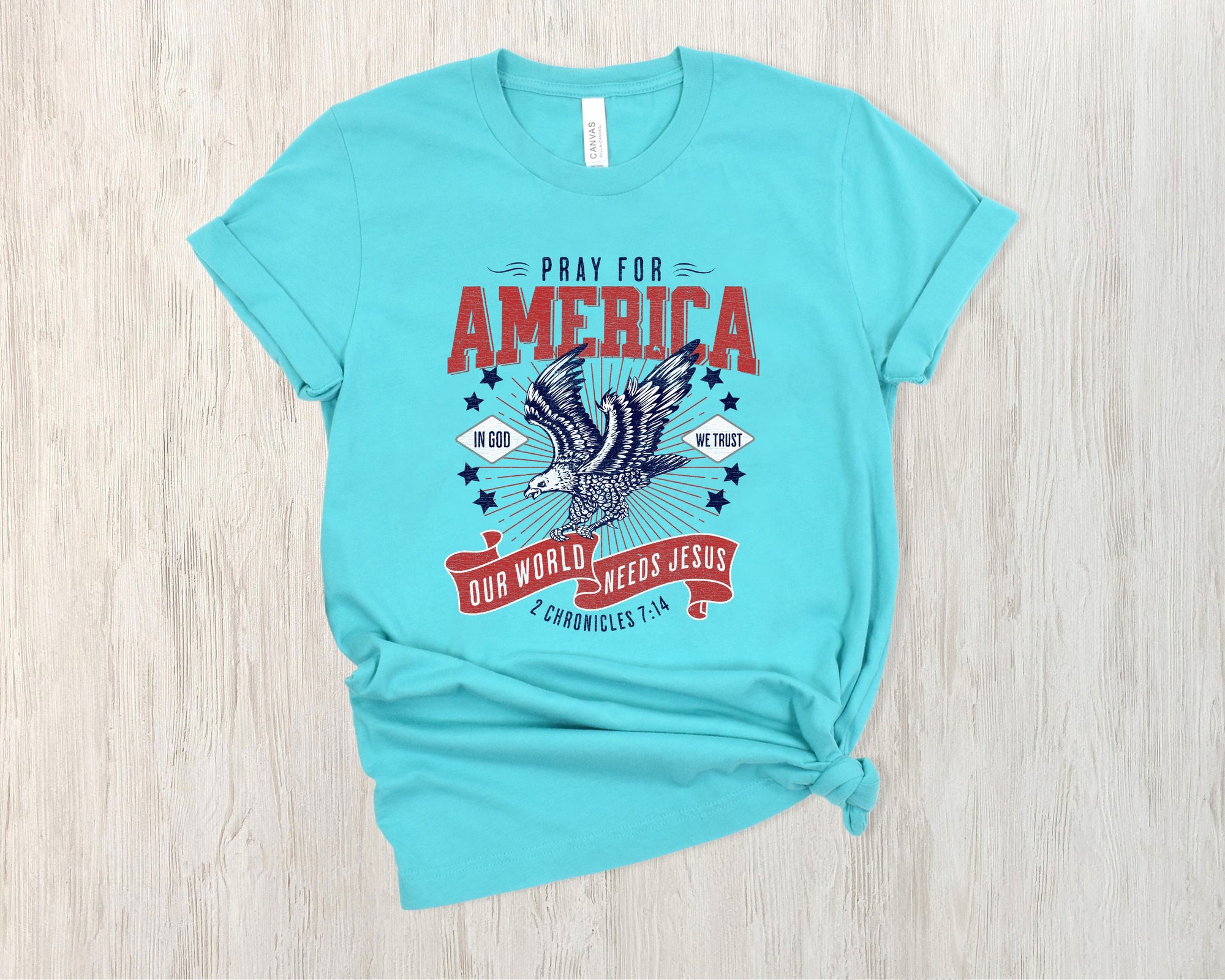 Pray for America  Our World Need Jesus Short Sleeve T-shirt